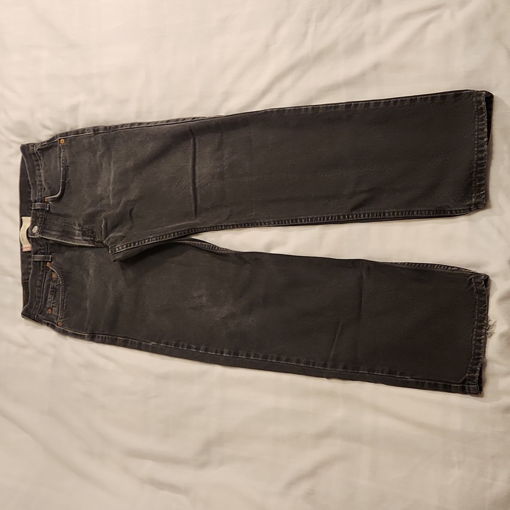 Levi's 505 men's Straight Fit jeans black denim 33x32 red tab BB279